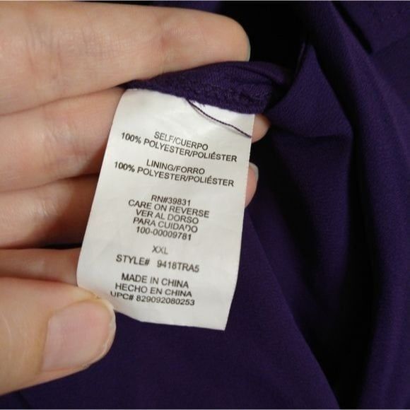 XOXO Long Sleeve Purple Faux Wrap Dress Party Modern Office Dress Size XXL - Picture 3 of 8